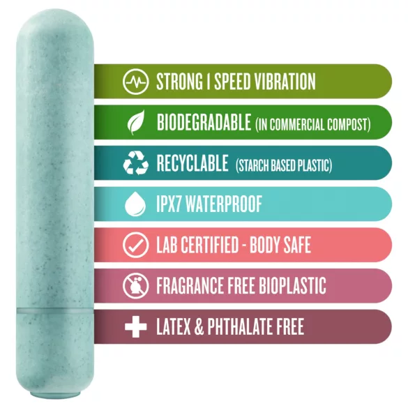 Gaia Eco M - vibrador de varilla ecológico (turquesa) - mediano