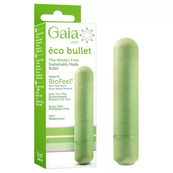Gaia - Vibrador ecológico mediano - silicona verde