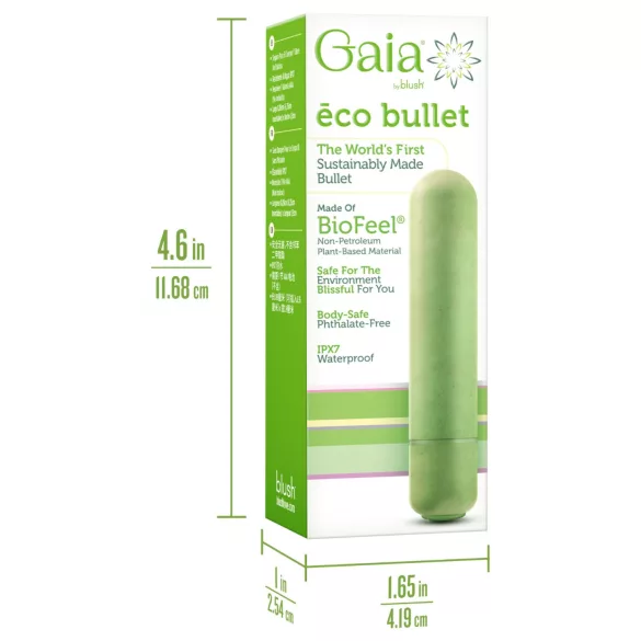 Gaia - Vibrador ecológico mediano - silicona verde