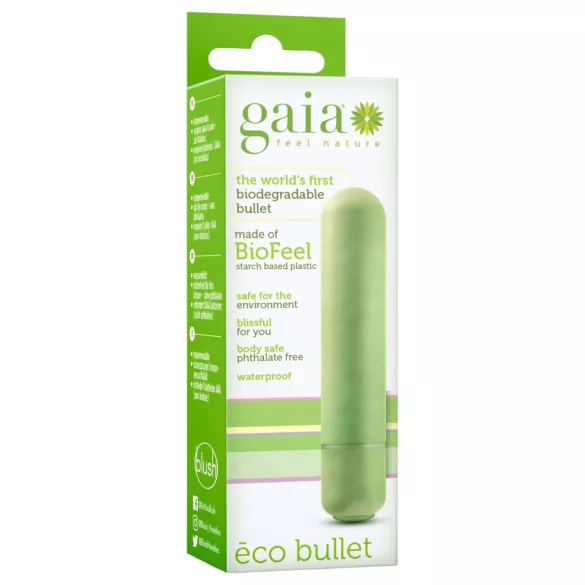 Gaia - Vibrador ecológico mediano - silicona verde
