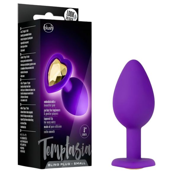 Tentación S - plug anal corazón lila pequeño