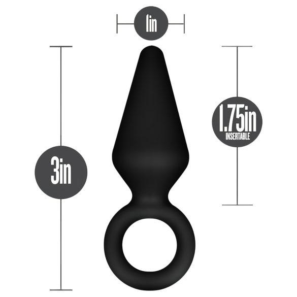 Anal Adventures Platinum S - plug anal pequeño - silicona negra