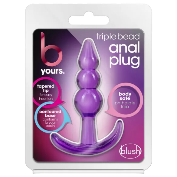 B Yours - plug anal con bolas - silicona lila