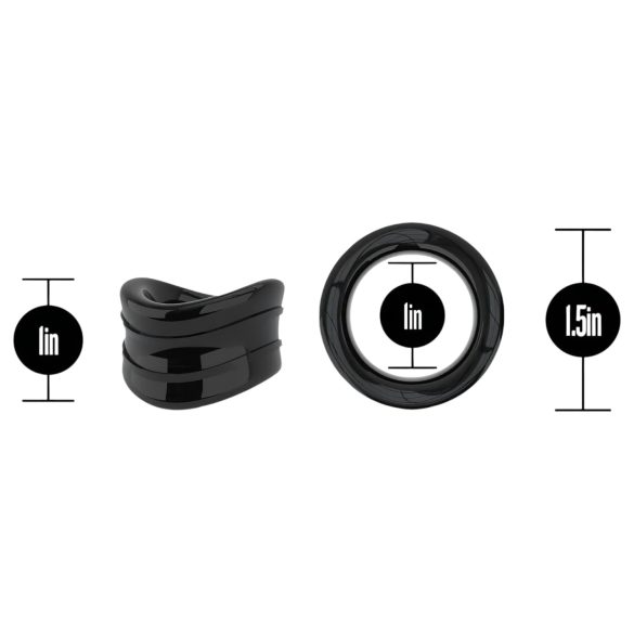 Stay Hard Beef - anillo para testículos fuerte - silicona negra