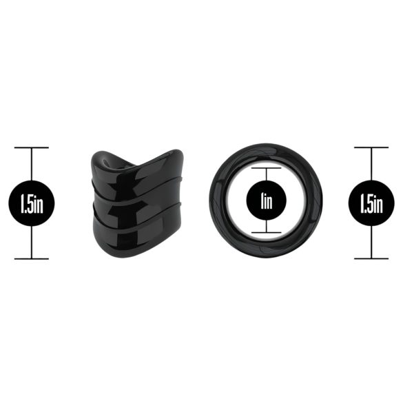 Stay Hard - anillo para el pene - silicona negra