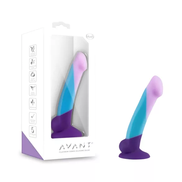 Avant Purple Haze - consolador con ventosa - silicona - multicolor