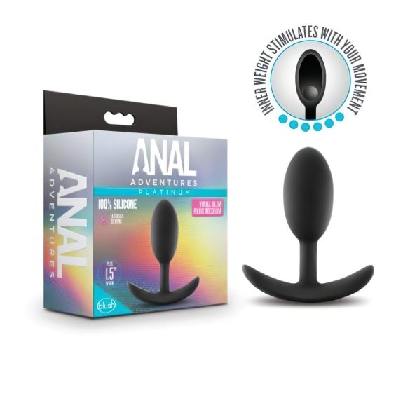 Plug Anal Aventuras Platino M - negro (mediano)