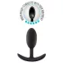 Anal Adventures Platinum - plug anal - tamaño mediano - silicona negra