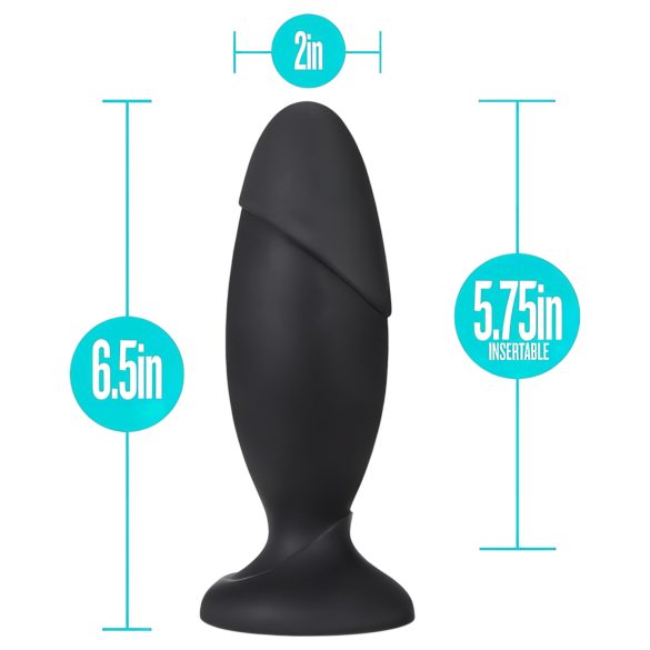 Anal Adventures Platinum Rocket - plug anal grande - silicona negra