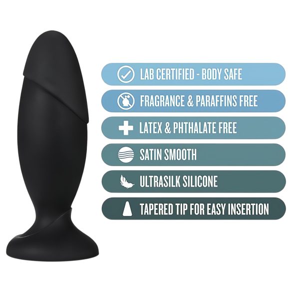 Anal Adventures Platinum Rocket - plug anal grande - silicona negra