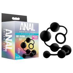 Anal Adventures L - Dildo Anal con Perlas (Negro)