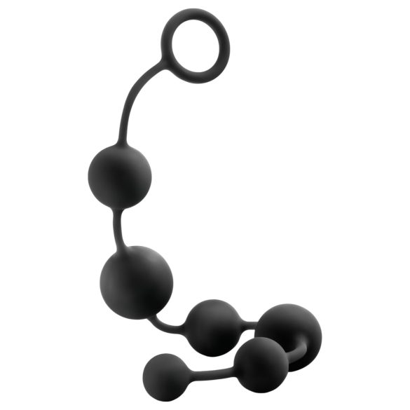 Anal Adventures L - Dildo Anal con Perlas (Negro)