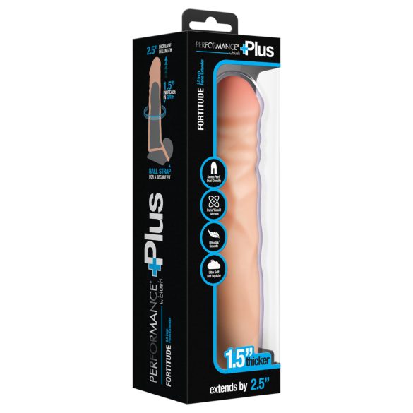 Performance Plus 2,5 - funda para pene con anillo - silicona natural