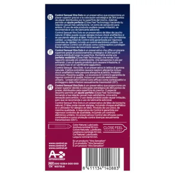 Control - preservativo extra texturizado - 12 unidades