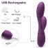 Vibrador G-punto con brazo estimulador del clítoris (lila)