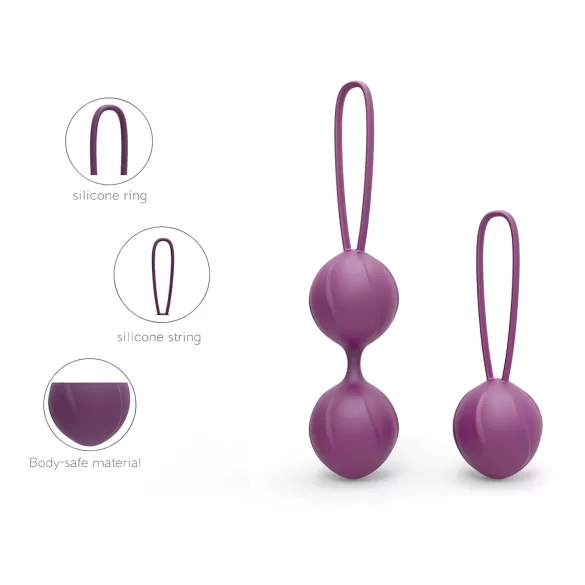 Engily Ross Kelly - bolas chinas dobles - silicona lila - set de 2 piezas