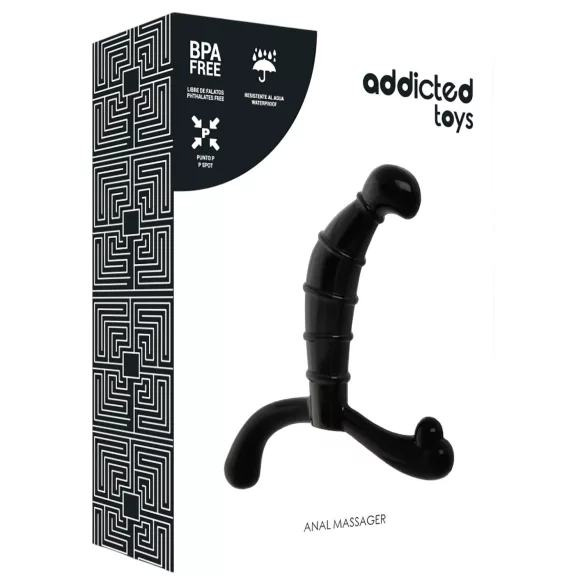 Addicted Toys - masajeador de próstata y perineo (negro) - 11,3 cm