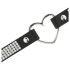 Coquette - collar negro con colgante de corazón y strass