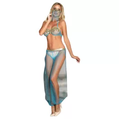   Subblime - Disfraz de sensual dama de harén con velo (azul) - L/XL
