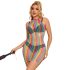 Subblime 952341 - Vestido de red arcoíris con cuello halter - Tallas S-L