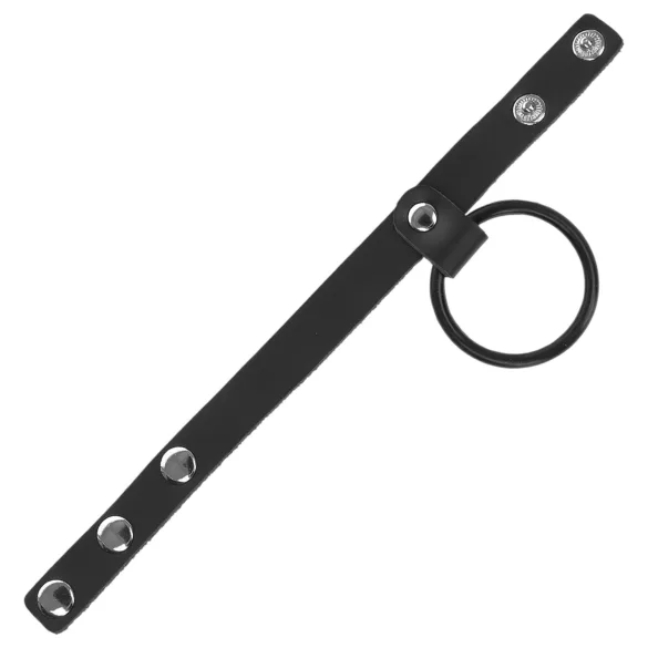 Kink - anillo para pene - ajustable - cuero sintético negro
