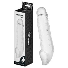   Addicted Toys - funda pene con anillo testicular - 23cm (transparente)