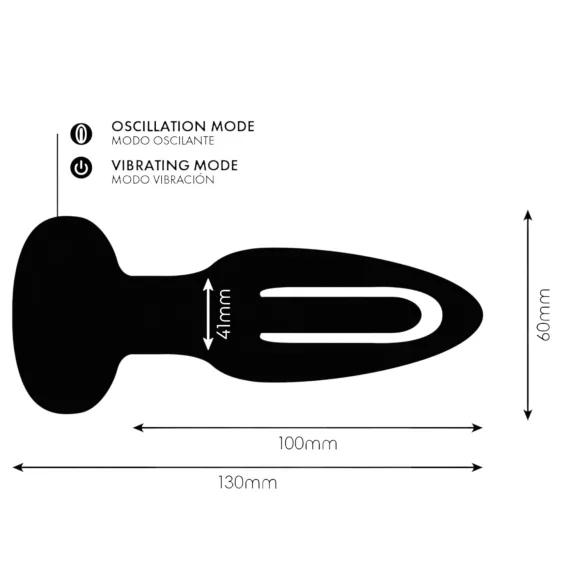 Addicted Toys - vibrador anal con lengua móvil - silicona negra