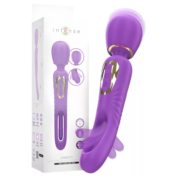 Intense Christy - vibrador masajeador con lengua móvil - silicona lila