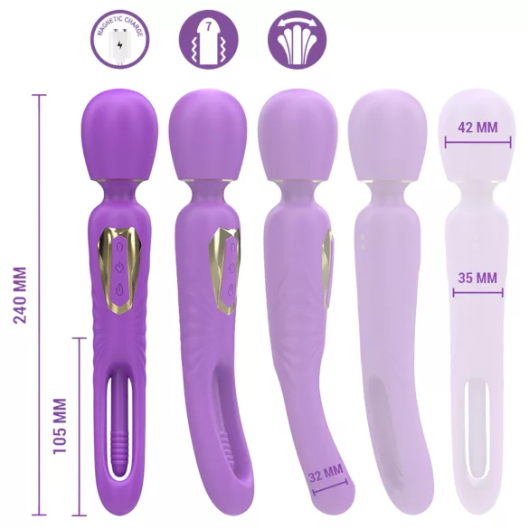 Intense Christy - vibrador masajeador con lengua móvil - silicona lila