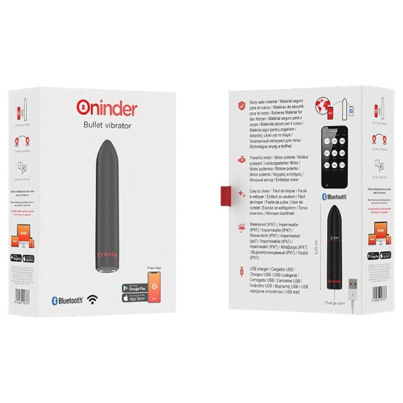 Oninder - mini vibrador inteligente - silicona - negro