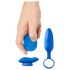 Platanomelón Mobi - set vibrador recargable con radio - 2 piezas (azul)