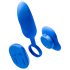 Platanomelón Mobi - set vibrador recargable con radio - 2 piezas (azul)