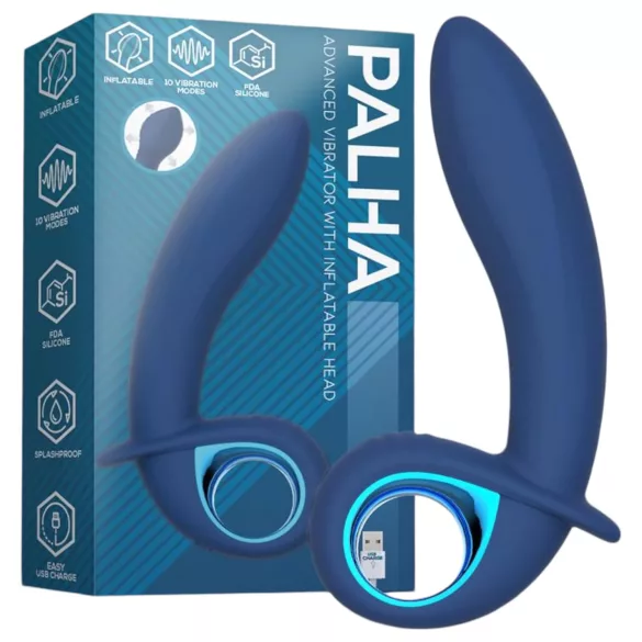 INTOYOU Palha - vibrador hinchable con batería (azul)