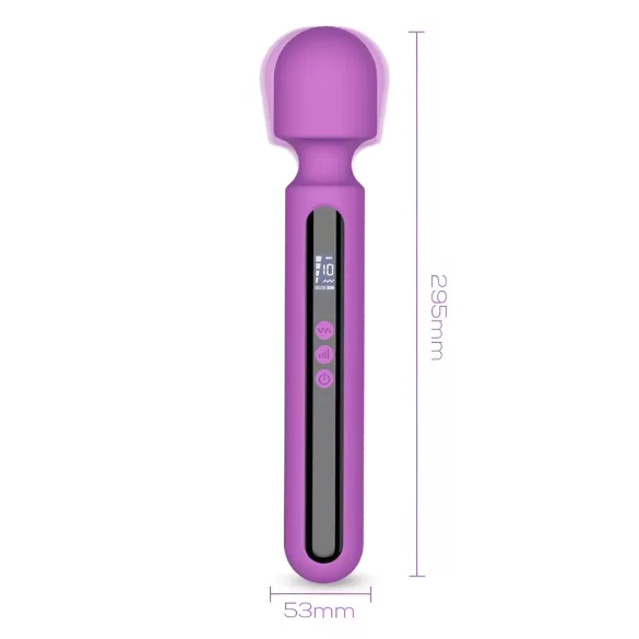 Engily Ross Aura - vibrador masajeador recargable digital - silicona lila