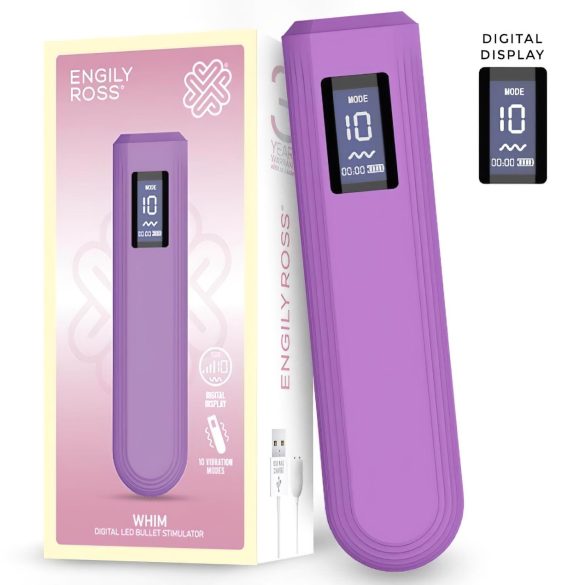 Engily Ross Whim - vibrador recargable digital (lila)