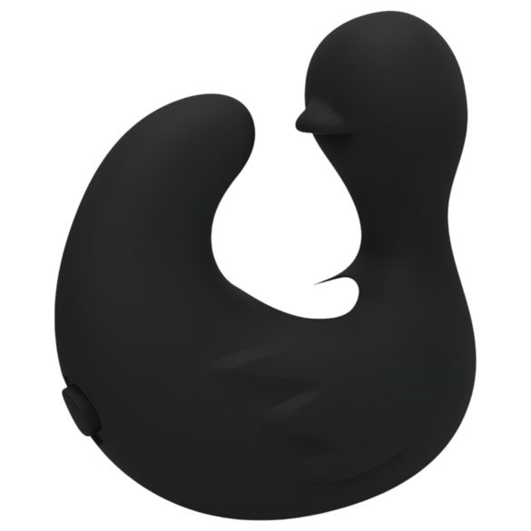 Latetobed - vibrador para dedo en forma de pato - silicona negra