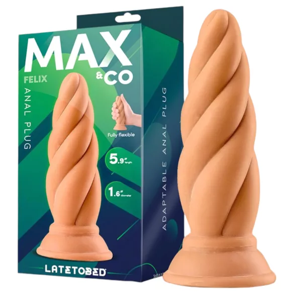 Max & Co Felix - plug anal roscado - 15 cm (color natural)