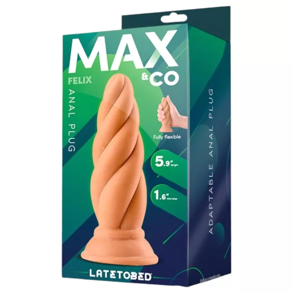 Max & Co Felix - plug anal roscado - 15 cm (color natural)