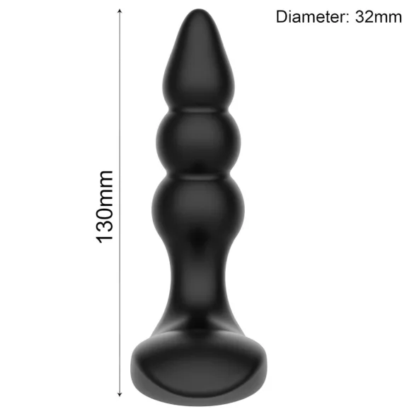 AfterDark - masajeador prostático vibrador - silicona negra