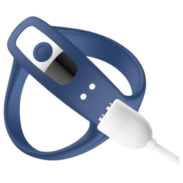 INTOYOU - anillo vibrador pene y testículos inteligente - silicona azul