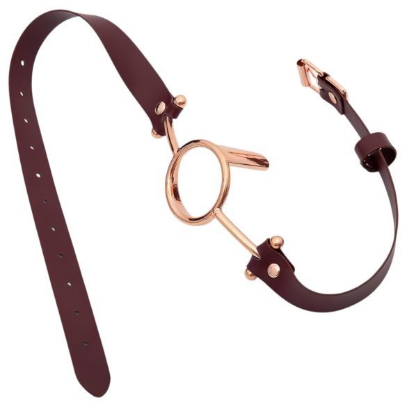 Latetobed - mordaza con anillo - cuero marrón