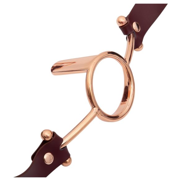 Latetobed - mordaza con anillo - cuero marrón