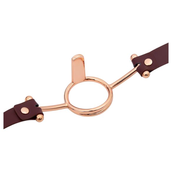 Latetobed - mordaza con anillo - cuero marrón