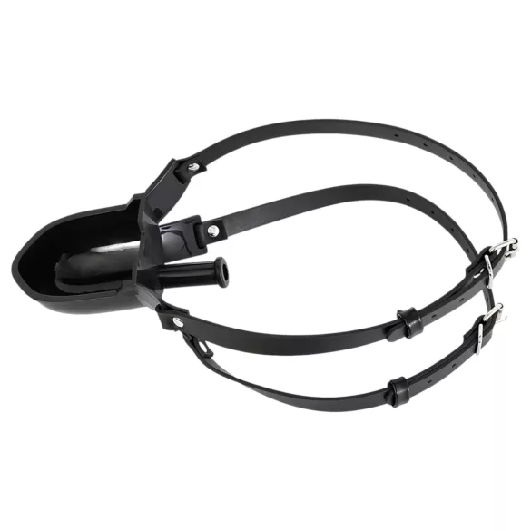 Latetobed - mordaza bucal con bebedero - silicona negra