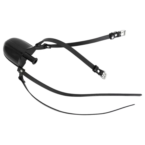 Latetobed - mordaza bucal con bebedero - silicona negra