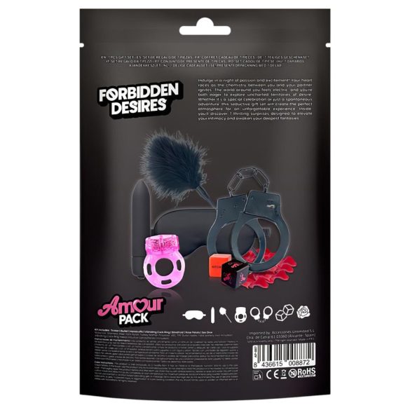 Amour Pack Forbidden Desires - kit de iniciación con vibrador - 7 piezas