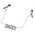 LateToBed Daddy - pinzas para pezones - metal - plata