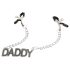 LateToBed Daddy - pinzas para pezones - metal - plata