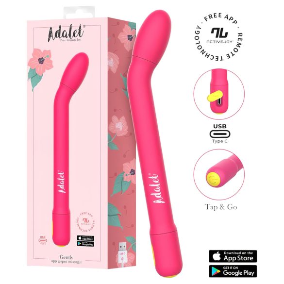 Adalet Gently - vibrador punto G y próstata inteligente - silicona rosa