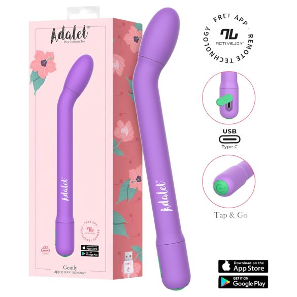 Adalet Gently - vibrador punto G y próstata inteligente - silicona lila